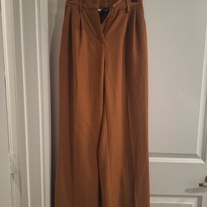 Elegant Tan Wide-Leg Trousers